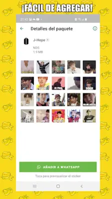 BTS Stickers Vol I android App screenshot 0