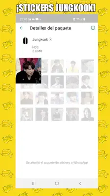 BTS Stickers Vol I android App screenshot 2